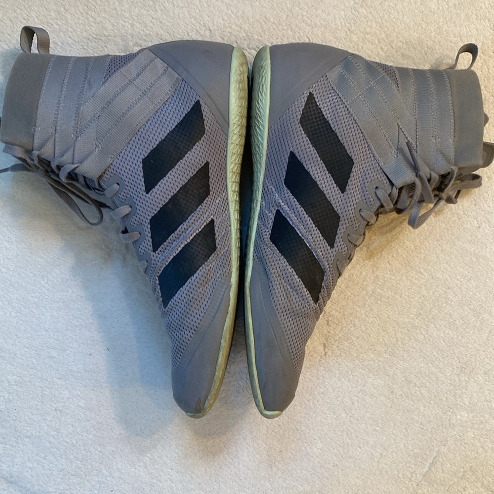 Adidas Speedex men’s gray black boxing high top shoes Sz 10 - Picture 5 of 11